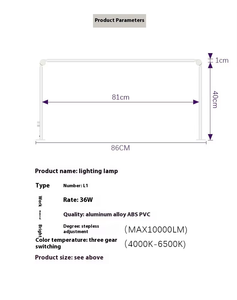 36W <b>Foldable</b> LED <b>Desk</b> Lamp Square Nail <b>Table</b> Light Bright Manicure Beauty Lamp for Salon Nail Art Workstation - Product Image 5