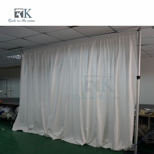 Kits de tubos telescópicos redondos y telones de fondo para decoración de stands de ferias comerciales y bodas a precio de fábrica - Product Image 5