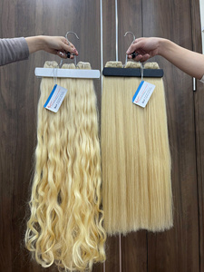 Extensions de cheveux de premier choix pour les clients, cheveux de femme vietnamienne, cheveux blonds décolorés, trame de cheveux - Product Image 5