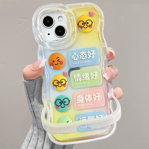 Coque de téléphone portable en TPU à bords ondulés avec double support invisible et motif créatif pour <span class=keywords><strong>iPhone</strong></span> 11 <span class=keywords><strong>12</strong></span> 13 14 15 16 17 Pro Max - Product Image 2