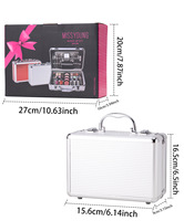 Coffret Cosmétique En Gros Spécial Artistes Maquilleurs, Trousse de Maquillage Étanche en Métal, Mallette de Rangement