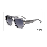Lunettes de soleil de haute qualité 2026 avec logo personnalisé, protection UV 400, grandes lunettes de luxe en acétate pour hommes, lunettes de soleil rétro à double pont pour femmes