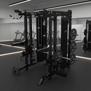 Máquina Smith con pilas de pesas, gimnasio en casa todo en uno, rack de sentadillas, sistemas duales de dominadas, máquina de cable cruzado, acero al carbono - Product Image 3