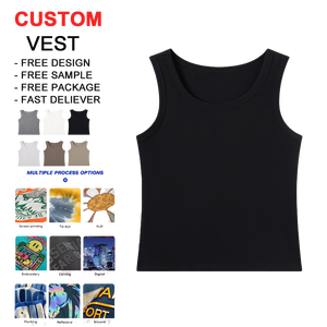 Women's Comfort Slim Fit Short Sleeveless O-Neck Tank Tops 220GSM Cotton Spandex Blend Breathable Knitted Casual Custom Vest