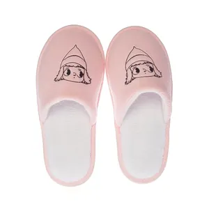 Zapatillas de spa desechables para niños, con logotipo personalizado, para baño y hotel