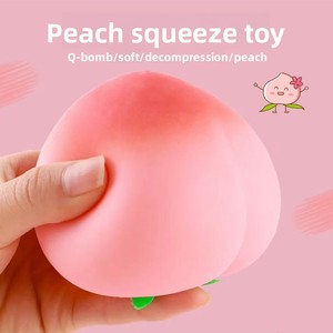 Creative Stress-Relief Squishy Peach <b>Squeeze</b>-and-Squish Release <b>Ball</b> Slow-Rebound Decompression Gadget Toy for All Ages - Product Image 1