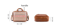 Nouveau Sac à Bandoulière en Cuir pour Homme, Style Vintage, 17 Pouces, avec Fermeture Éclair, pour Ordinateur Portable et Documents