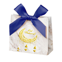 Sacs cadeaux en papier kraft miniature de luxe personnalisés avec poignées en ruban, matériaux recyclés pour l'emballage de bougies et d'artisanat