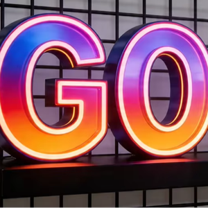 Lettres lumineuses LED extérieures personnalisées, enseigne en relief 3D pour la publicité sur le toit des bâtiments - Product Image 1