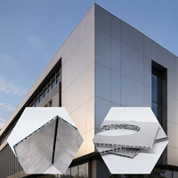 Panneau en nid d'abeille en aluminium sur mesure |   Panneau décoratif moderne en nid d'abeille |   Système de façade murale ignifuge