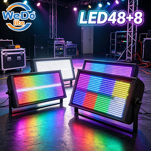 Stroboscope LED 200W 48+8/8+8 DMX, lumière stroboscopique à pixels pour DJ, club, fête, lumière stroboscopique DMX RGB pour DJ, soirée, bar, club - Product Image 1