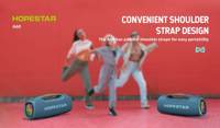 Altavoz Portátil HOPESTAR A60 de 100W, 3 Vías, 5 Drivers, Bajos Potentes, Resistente al Agua IPX6, Luz RGB, Estéreo, Karaoke, Boombox para Exteriores