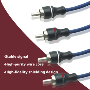 Calidad de fidelidad de alta gama 2 RCA Audio AV <span class=keywords><strong>Cable</strong></span> RCA <span class=keywords><strong>Cable</strong></span> chapado en oro Moldeo por inyección para HDTV Cobre puro - Product Image 4