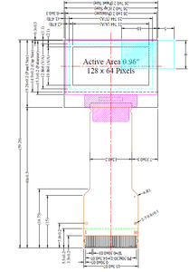 0.96英寸I2C有机发光二极管128x64 ST7315 SSD1306液晶显示器有机发光二极管微型显示器 - Product Image 2