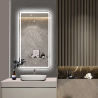 Miroir de Maquillage Intelligent LED Lumineux Anti-buée Moderne avec Interrupteur Tactile, Lentilles en Verre Réglables, Garantie de 3 Ans, pour Chambre à Coucher - Vente en Gros
