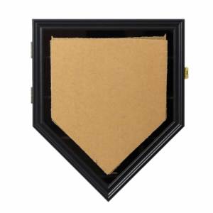 Vitrina de béisbol de grado 12 negra personalizada de bajo precio de madera con protección 98% Uv puerta acrílica vitrina de béisbol de madera - Product Image 2