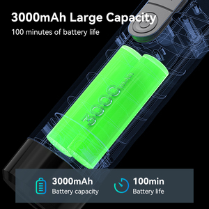 Recharge sans fil avec 7 têtes de brosse avec écran LCD Type-C Charge Brosse électrique rotative pour le nettoyage avec long manche - Product Image 6