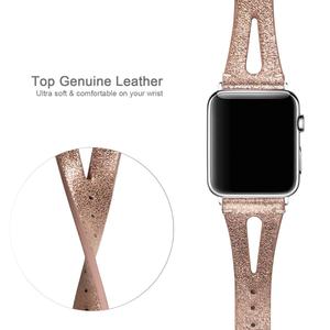 Leather <span class=keywords><strong>Watch</strong></span> Strap Band For <span class=keywords><strong>Apple</strong></span> iWatch Women's Men's Sports Strap Replacement Cool <span class=keywords><strong>Bracelet</strong></span> - Product Image 2
