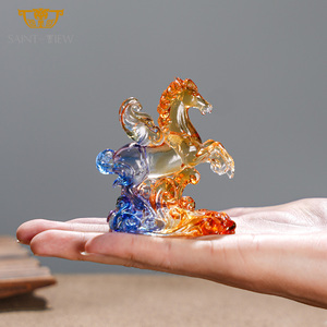2026 Cristal Cheval Figurine Élégant Verre Art Décoratif Cheval Sculpture Décor À La <span class=keywords><strong>Maison</strong></span> Unique Idée Cadeau - Product Image 5