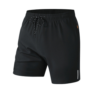 Men's Athletic <strong>Shorts</strong> Sports Gym Running Quick Dry Elastic Waist Zip Pocket Reflective Strip Fitness Workout Ice Silk <strong>Shorts</strong> - Product Image 2