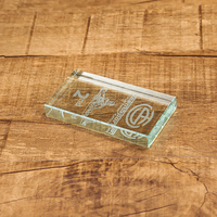 Trophée souvenir en cristal optique de jade verre vierge sculpté et imprimé UV Trophée de compétition sportive avec logo personnalisé