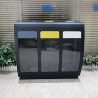 MAX usine vente en gros, corbeille à poussière intérieure 3 compartiments, poubelles transparentes, poubelle d'hôtel