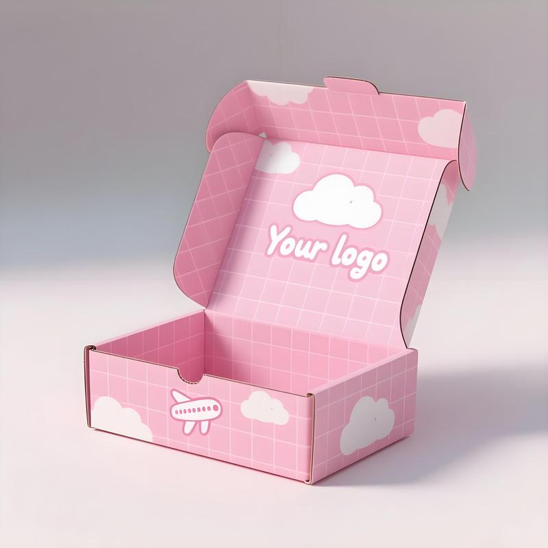 Customize Carton Pink Cloud Paper Mailer
