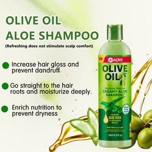 Shampoo nourrissant et rafraîchissant pour le cuir chevelu, lissant, brillance longue durée, huile d'olive, aloès <span class=keywords><strong>vera</strong></span> - Product Image 2