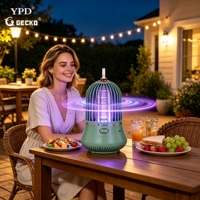 Lampe anti-insectes rechargeable USB GECKO YPD, mini piège à insectes portable, forme de cage à oiseaux pour chambre à coucher, salon