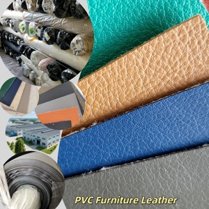 PVC Funiture Leather Wrinkle Resistant PVC Waterproof Upholstery Car <strong>Sofa</strong> <strong>Material</strong> Embossed Surface Different Colors - Product Image 1