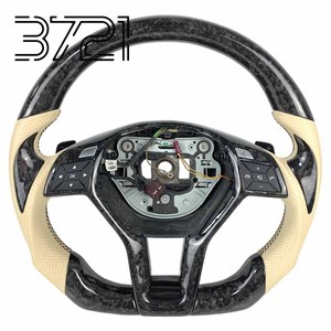 Volant de course en fibre de carbone 3 branches pour Mercedes Benz W204 W212 CLA GLA 45 C63 CLS63 E550 AMG R231 SL SLK350 - Product Image 1