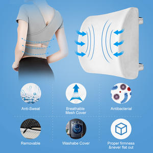 Cojín de Espuma Viscoelástica para Silla de Oficina con Soporte Lumbar, Diseño de Almohada de Lectura, para Coche, Juegos, Sofá Reclinable, Tejido - Product Image 4