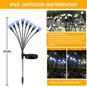 Lampada Solare Oscillante Aggiornata Impermeabile LED con Corpo in Alluminio Decorativa da Giardino Grado di Protezione IP65 2700K Bianco Caldo Morbido Garanzia 1 Anno - Product Image 2