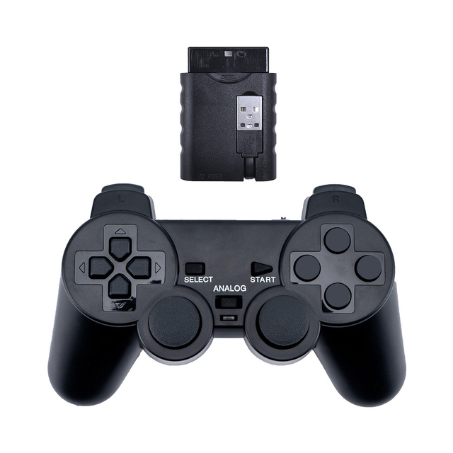 3 in 1 Wireless Controller 2.4GHz Joystick Gamepad with Vibration Motor for PS3 PS2 and PC
