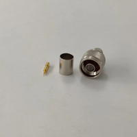Connecteur coaxial RF mâle à sertir de type N droit, étanche, pour câble RG8U avec joint en caoutchouc, prix usine