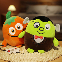 Peluche Monstre d'Halloween : Citrouille, Momie, Vampire, Frankenstein, Fantôme, Squelette – Jouet en Peluche Mignon de Dessin Animé Horreur pour Halloween