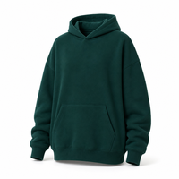 Survêtements unisexes en polaire 400 g/m² en polyester/coton épais, coupe oversize à épaules tombantes, couleur unie, avec impression en relief, collection Printemps