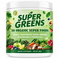 Poudre de Super Aliments Bio Marque Blanche : Mélange de Fruits et Légumes, Probiotiques pour Soutenir le Système Immunitaire et Améliorer la Concentration