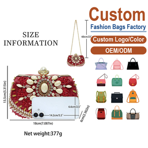 Luxury Black Beaded Evening <b>Clutch</b> Factory Direct Sale For <b>Wedding</b> And Party Events - Product Image 2
