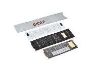 Placa de identificación de teclado de membrana en relieve profesional personalizada de fábrica de China para teclados de juegos y electrodomésticos
