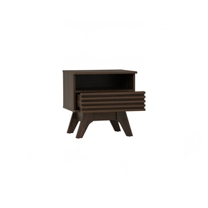 Simple Laminated Board Walnut Colour FLORO <b>Side</b> <b>Table</b> for <b>Sofa</b> Companion & Minimalist Bedside <b>Table</b> for Modern Apartment Living - Product Image 2