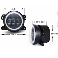 JHS 4 pouces Led antibrouillard Halo anneau antibrouillard 30W diurne avec yeux d'ange pour Toyota Corolla Jeep Wrangler Jk lumières