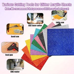 DIY工芸品装飾レーザー彫刻マテリア鋳造アクリル3 mm厚プラスチックシートキラキラアクリルシート工芸品用 - Product Image 4