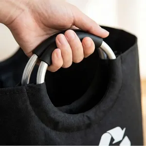 Indoor Recycling <b>Bin</b> 82L Oxford Fabric Foldable Storage Bag for Kitchen Home Dorm Laundry <b>Room</b> Garage Bedroom Daily Organization - Product Image 6