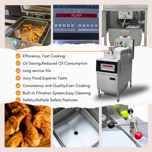 Venta caliente Sonda de cocción rápida Freidora a presión global <span class=keywords><strong>Broaster</strong></span> Pre 130 Kg Máquina de parrilla de <span class=keywords><strong>pollo</strong></span> para restaurante con precio bajo - Product Image 4