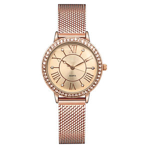 Soldes Montre pour filles Prix bas Montre en or rose résistante à l'eau 3atm pour femmes - Product Image 2
