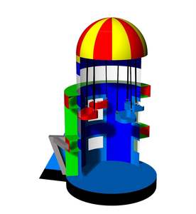 Nova Fun Airborne Adventure Sport Château gonflable fusée spatiale pour enfants, manège parachute, PVC de qualité commerciale, 2 ans - Product Image 4