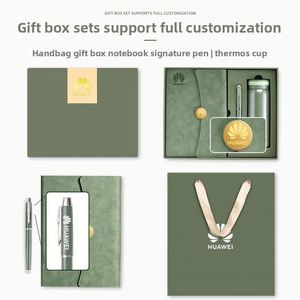 Carnet A5 personnalisé avec logo, couverture rigide en PU, stylo et mug à café – Coffret cadeau d'entreprise pour récompenses du personnel de bureau - Product Image 4