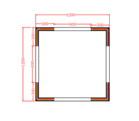 Bande profilée en aluminium avec connecteur Custom Led Square Suspendu Linear Pendant Light