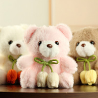 JAMELIN Porte-clés pendentif en peluche ours en peluche mignon et doux en forme 3D, cadeau d'anniversaire